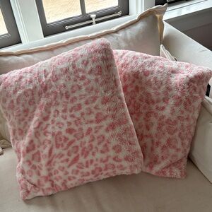 Pink Leopard Print Throw Pillow Covers